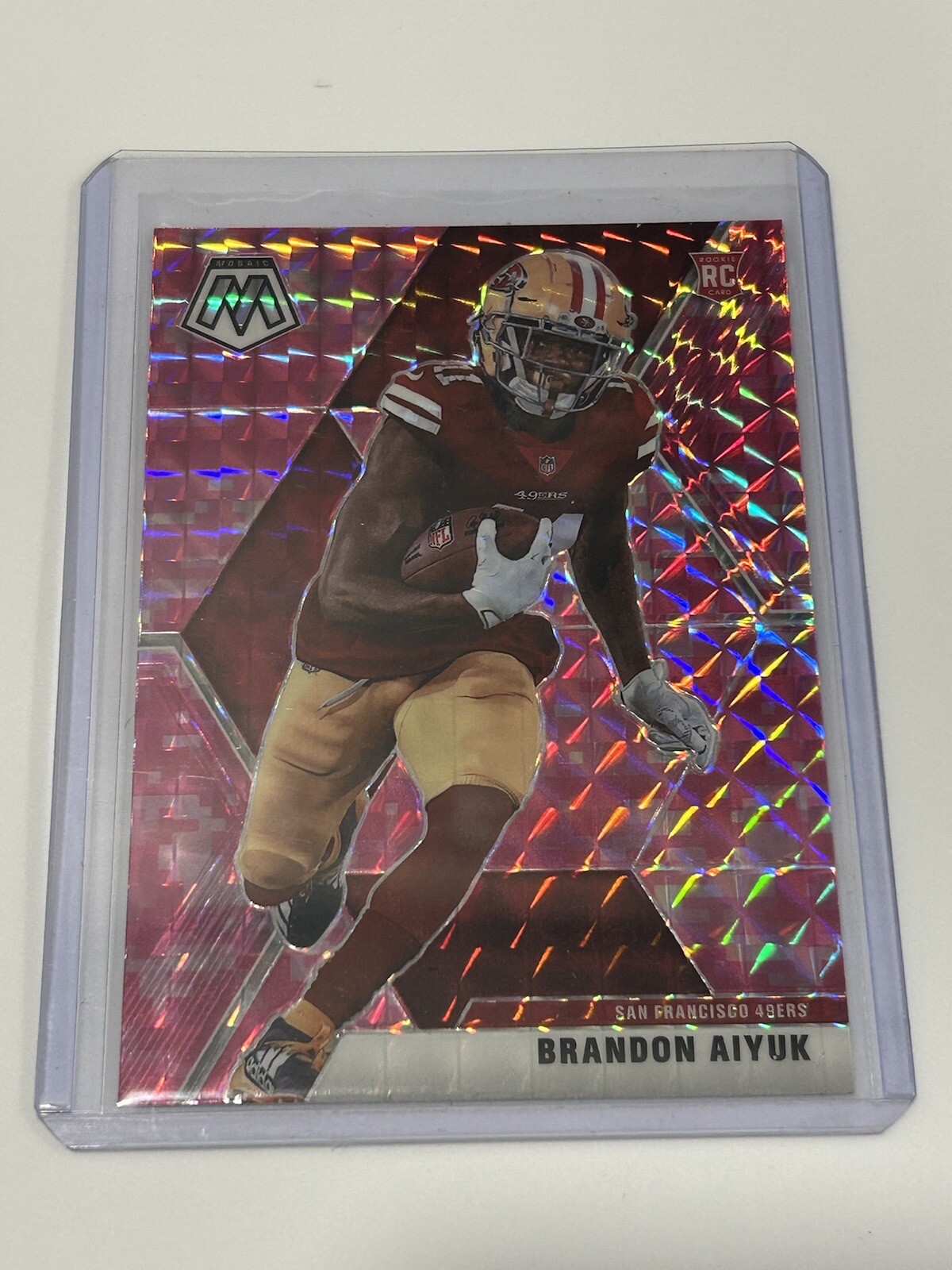 2020 Mosaic Brandon Aiyuk Rookie Pink Camo Prizm