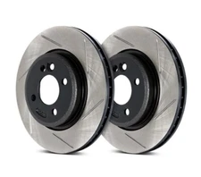 StopTech 126.44090SL + 126.44090SR Sport Slotted Brake Rotors - Rear Set