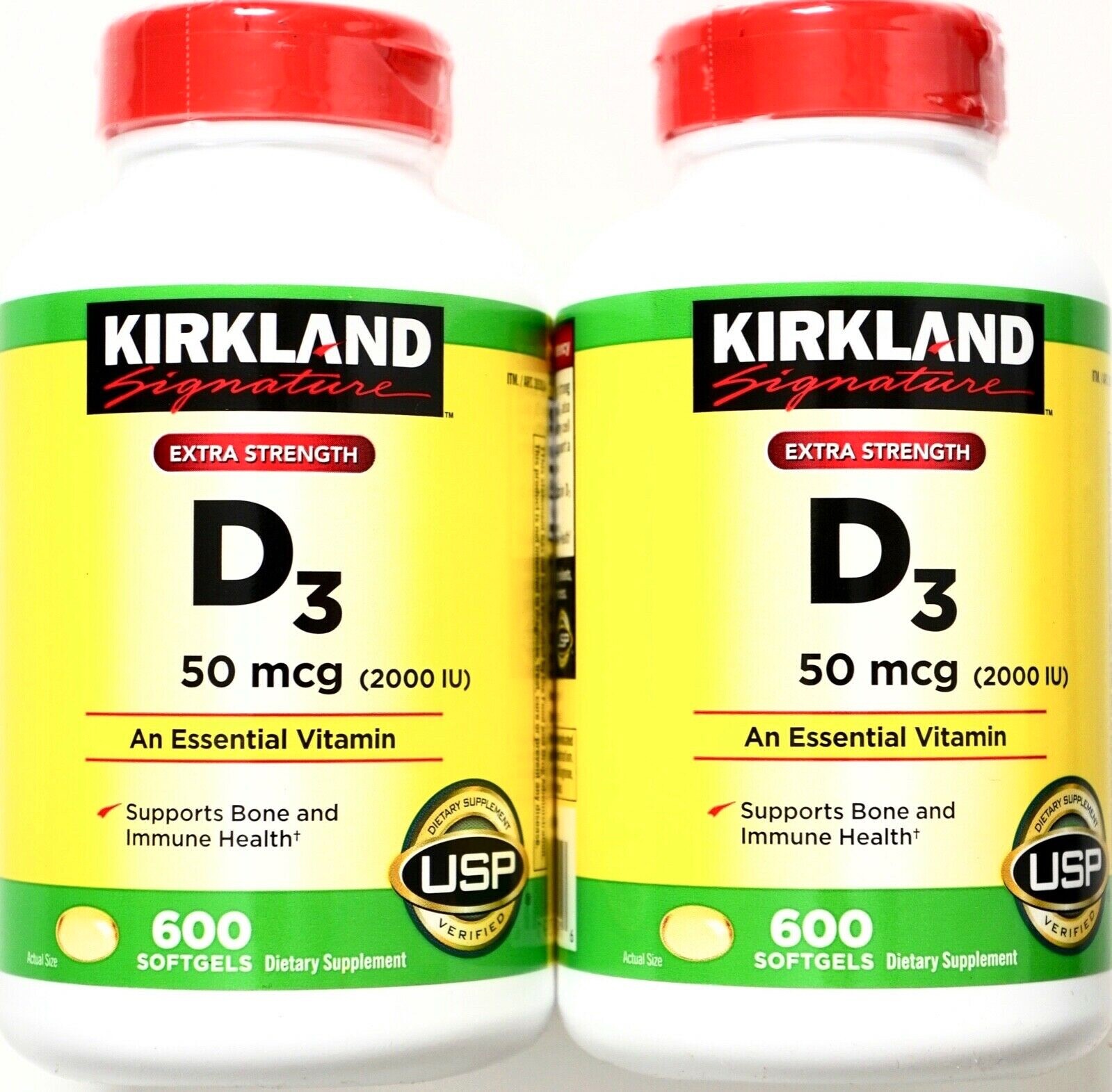 Kirkland Signature Extra Strength Vitamin D3 USP 2000 IU, 600 Dietary