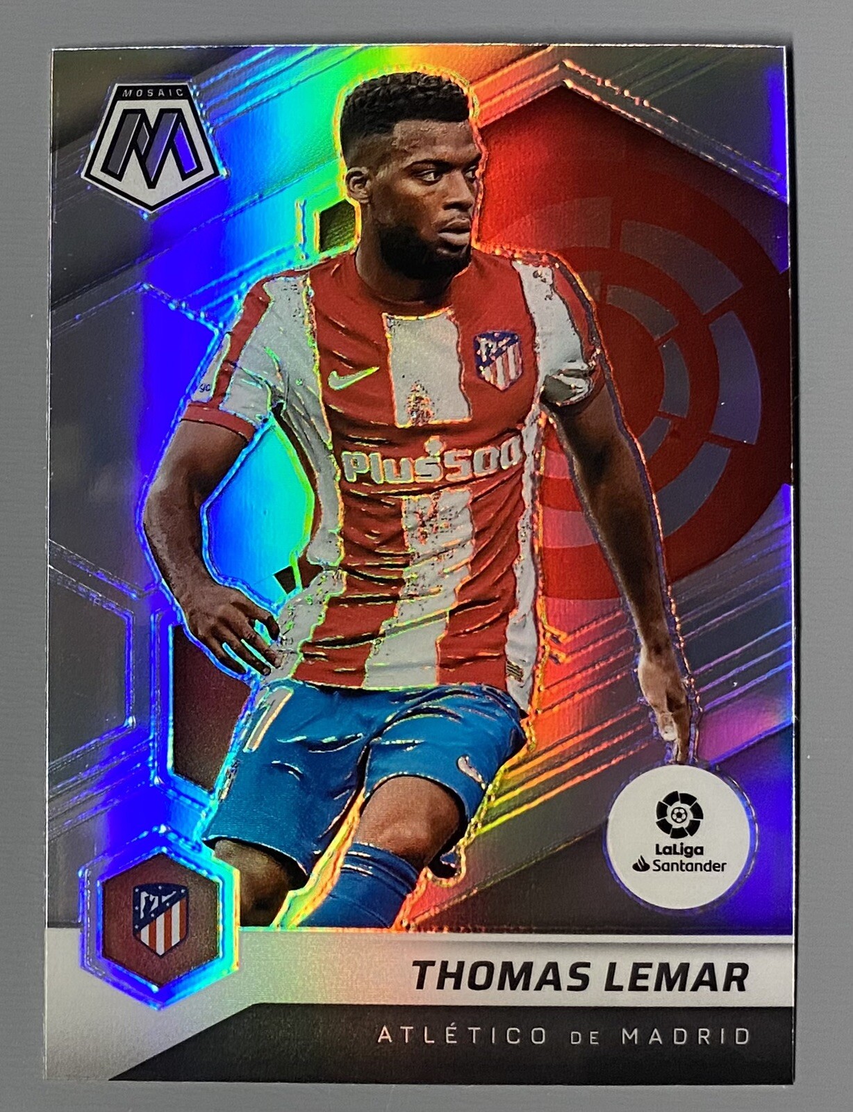 2021-22 Panini Mosaic La Liga Thomas Lemar #19 Silver Prizm