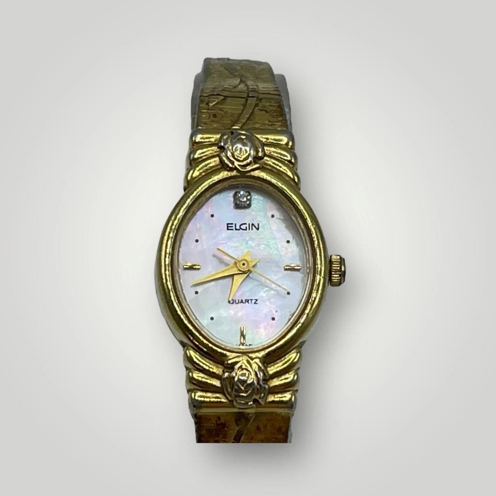 Mujer Elgin Cuarzo Anal gico Reloj Dorado Reloj Pulsera Nuevo