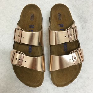birkenstock arizona metallic copper