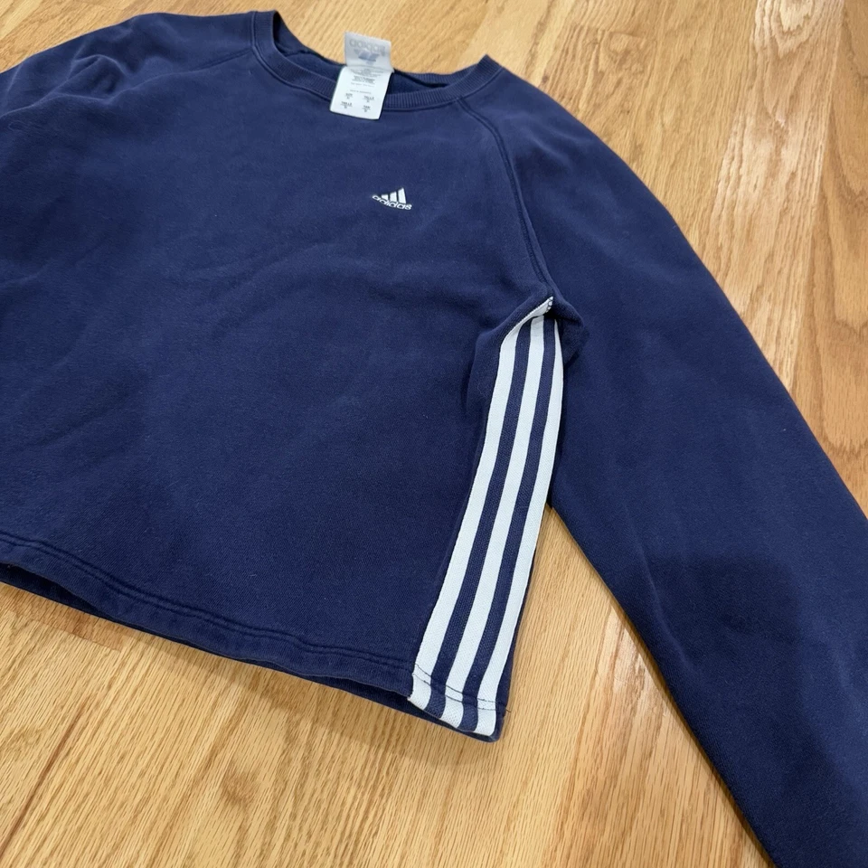 Sudadera Adidas Cuello Redondo Vintage Años 90 Adidas Suéter Adidas Pequeño Logo Talla M Foto 2 de 4