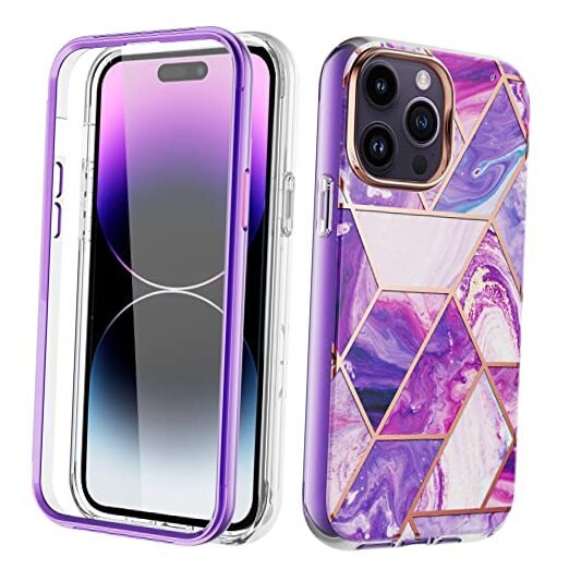 Asuwish Phone Case for iPhone 14 Pro for iPhone 14 Pro Max (6.7 inch) Purple