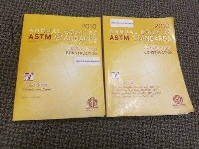 ASTM Standards Lot of 2 -2010- Section 4, Vol.04.01 & 04:05 - Cement & Masonry