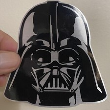 Darth Vader Metallic Vinyl Decal   Waterproof  Bold for Cars, Laptops  More