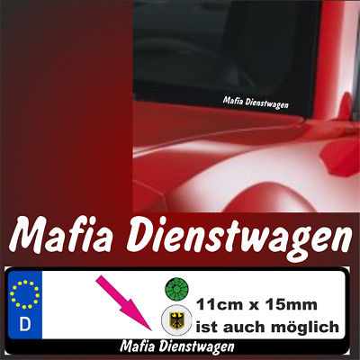 2x15x2cm Mafia Dienstwagen Aufkleber Bomb jdm oem Nix Karte Sticker Style 4x4 v8
