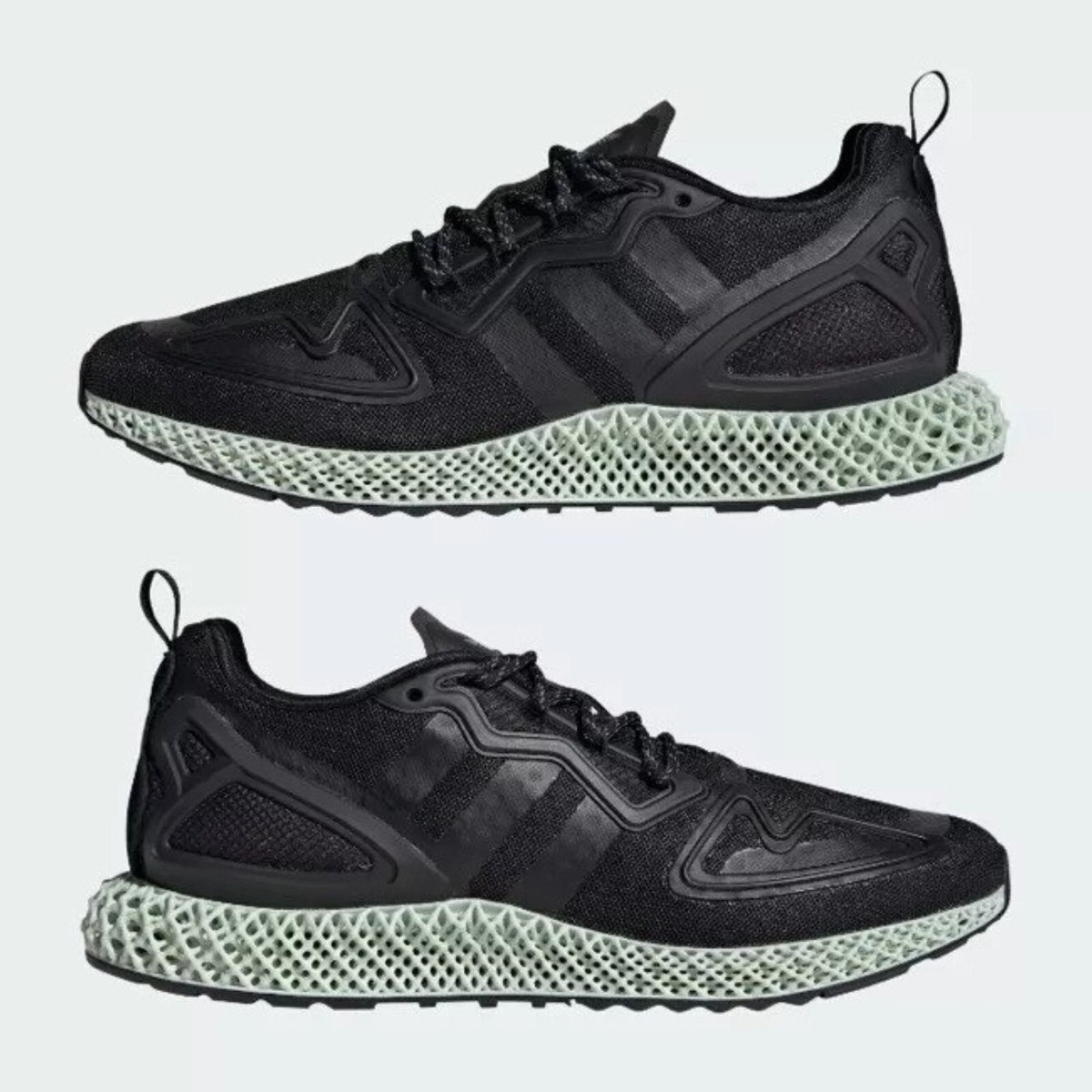 NEW Adidas ZX 2K 4D Men Athletic Shoes, Core Black, FV9027, Size