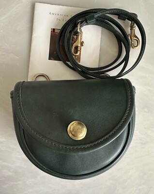 COACH VINTAGE SMALL GREEN MINI CROSSBODY CONVERT BELT BAG 9826 USA