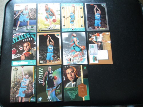 MIKE BIBBY 1997-98 ROOKIE BASKETBALL CARD LOT + JERSEY CARD