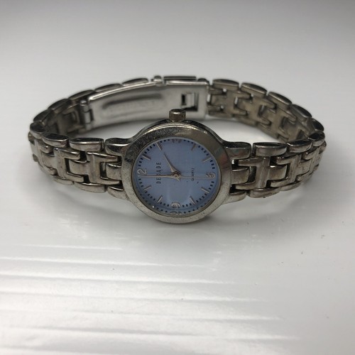 Montre pour femme à quartz bleu argent inoxydable rétro 47597 X11 DECADE non testée - Photo 1/9