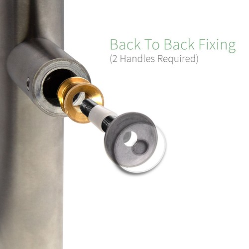 Door Pull Handle Stainless Steel Entrance Bar Composite Office Timber Push Entry - Picture 8 of 14