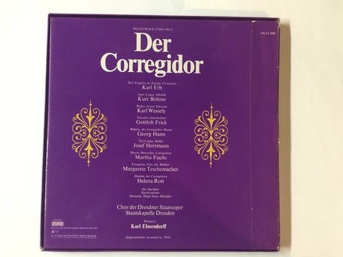 Hugo Wolf – El Corregidor - Grabacion Completa - Acanta – 11A0253 ex/ex 1981 - Picture 2 of 12