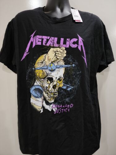 New Authentic Metallica Harvester of Sorrow Damaged Justice Heavy Metal T-Shirt