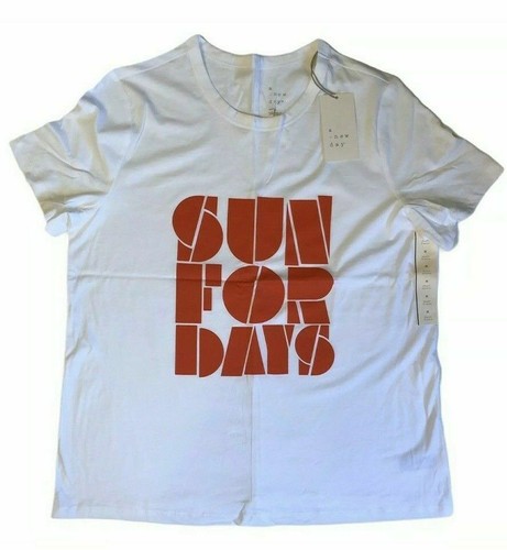 Camiseta para mujer A New Day adulto grande blanca roja camiseta sol por días modal muy suave - Imagen 9 de 9