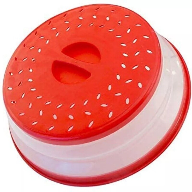 1/2PC Microwave Food Cover Splatter Proof Vented Collapsible Kitchen Cooking Lid