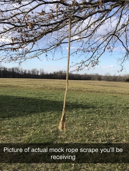 Rope Scrape, Scrape Rope, Mock Scrape, Hemp Rope, Licking Branch (3/4” X 4’)
