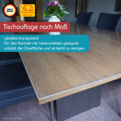 Tischauflage glasklar aus Weich-PVC abwaschbar Tischdecke Tischfolie Tischschutz