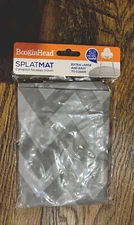BooginHead SplatMat 52"Round Extra Large Waterproof Floor Mat NIB Chevron Gray