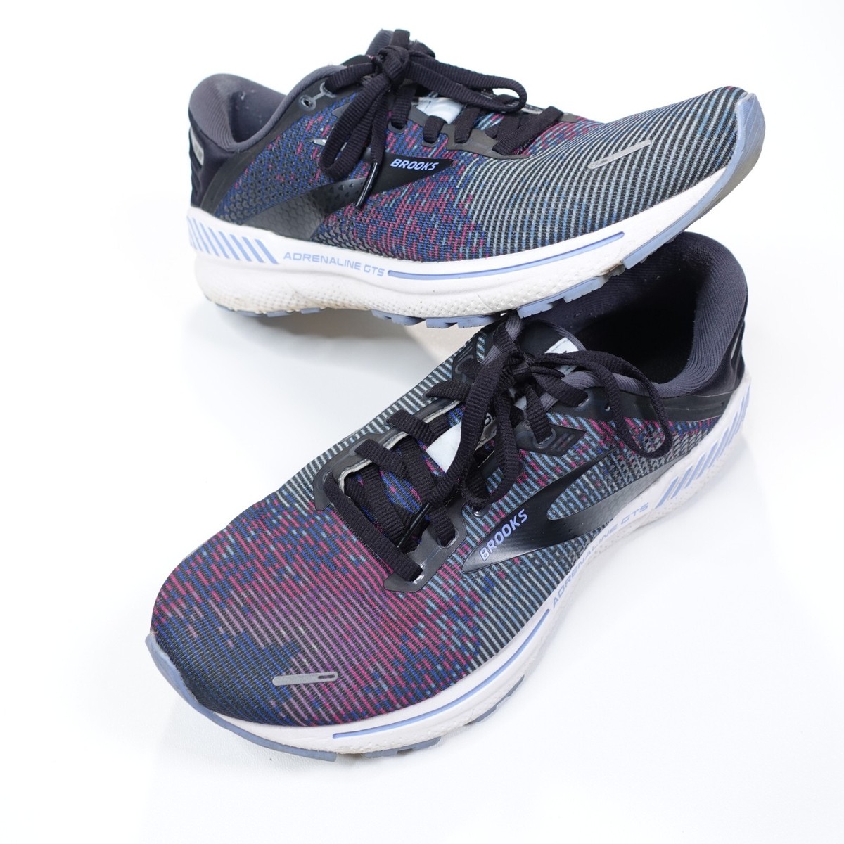 Brooks Adrenaline GTS 22 Running Shoes Blue Pink Gray Womens Size