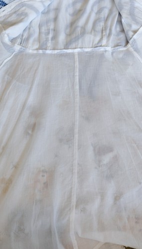 Fever London Embroidered Shirt Dress 10 White Blue Cotton Lined - Picture 9 of 10