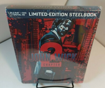John Wick:Chapter 2-Limited Edition Steelbook (Blu-ray + DVD) NEW-Box S&H