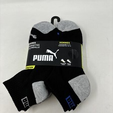 PUMA Men's Low Cut Tab Socks 6-Pair Size 8-12 Training Cushioned Mesh