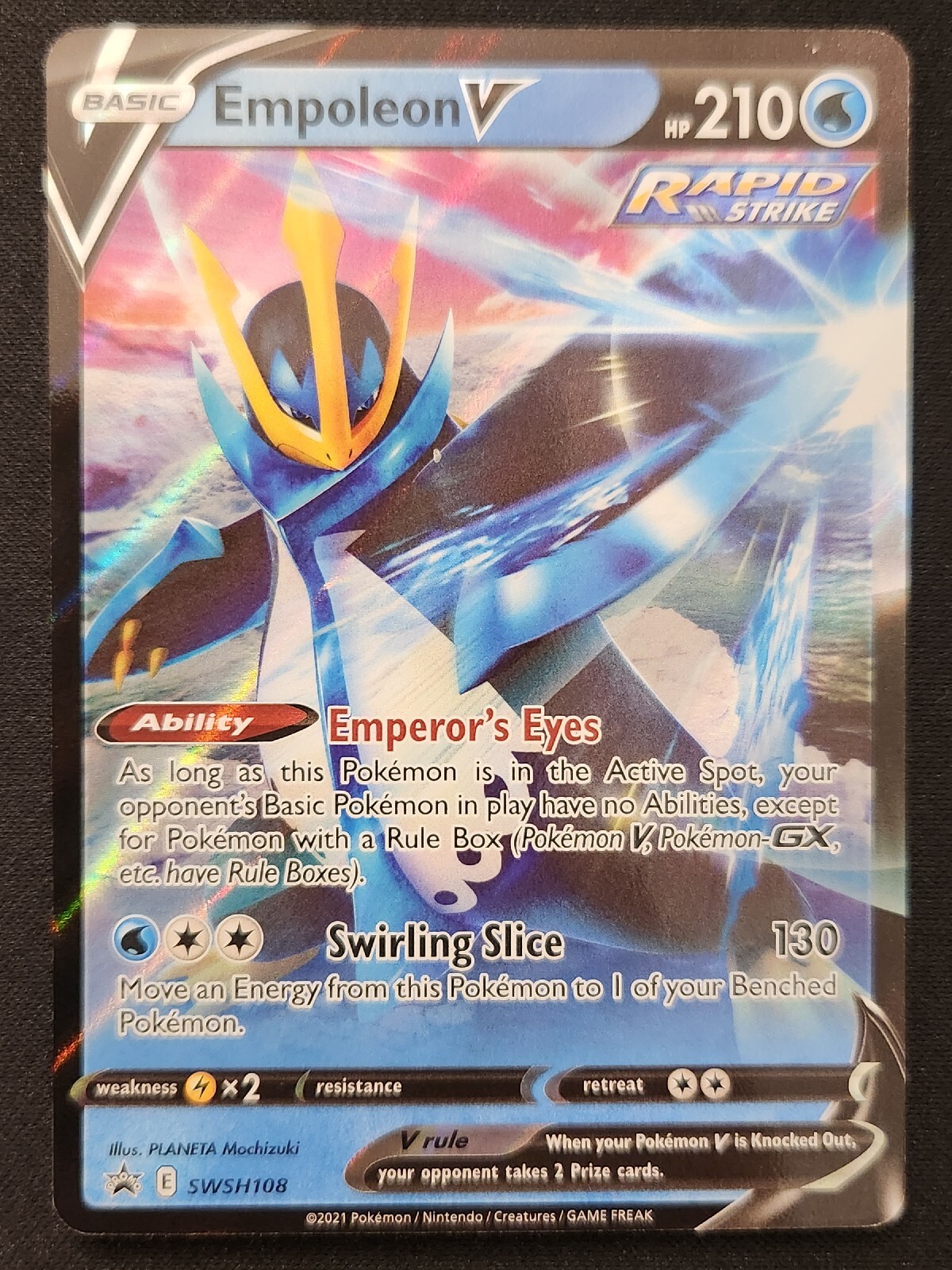 Empoleon V SWSH108 SWSH Black Star Promos Ext. Art Holo Pokémon TCG 2021 NM