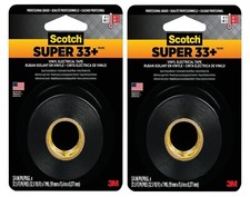 3M 33 TM Vinyl Electrical Tape 3/4X450 Vinyl Plastic Indoor Outdoor use 2 Pack