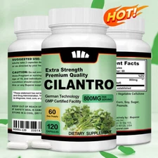Cilantro (Coriandrum Sativum) Capsules 800mg - Heavy Metal Detox, Antioxidants