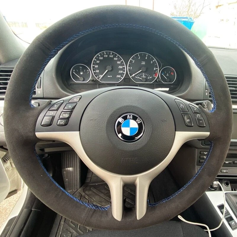E46 suede steering wheel online
