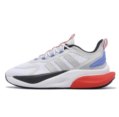 adidas AlphaBounce White Silver Red Blue Running Sports Sneakers Size 13 NIB