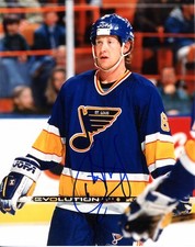 Phil Housley  Autographed 8x10 St. Louis Blues   # S262