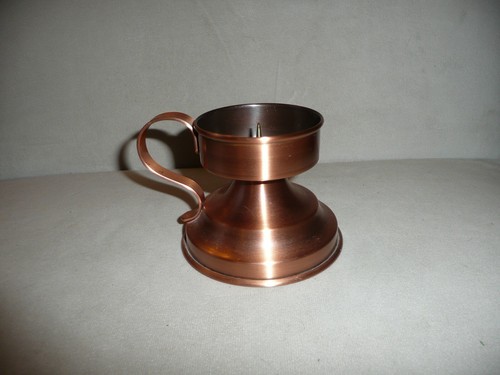 Vintage Massiv Kupfer Germany Solid Copper Candle Holder 3.25" - Picture 4 of 5