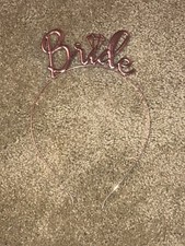 Bride Rose Gold Headband, Bachelorette/shower