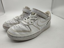 Nike-Court Borough Low-Triple White-Strap-Kids-Unisex-BQ5451-100-Size 2Y-NICE