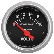Autometer 2-116 In. Voltmeter 8-18v Sport-comp
