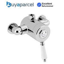 Bristan 1901 Exposed Sequential Top Valve Chrome Mixer Shower Rigid Riser Rail