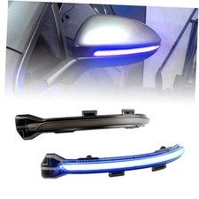 2pcs Dynamic Sequential Blink Compatible with VW Golf MK7 7.5 7 GTI Blue Yellow
