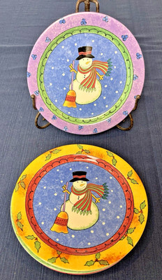 Sango The Sweet Shoppe Christmas 3041 8'' Salad Plates Sue Zipkin - Set of 4 EUC