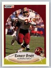 1990 Fleer Update Earnest Byner Washington Redskins #U-20