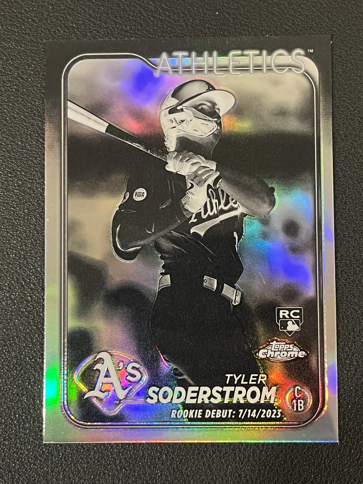 Tyler Soderstrom 2024 Topps Chrome Update Negative Refractor USC22 RC A's
