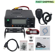 MD-9600 50W Dual Band Mobile Radio DMR Transceiver w/ Programming Cable Black