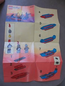 LEGO Castle: Vintage System Black Knights Boat (1547) Instructions Manual Only