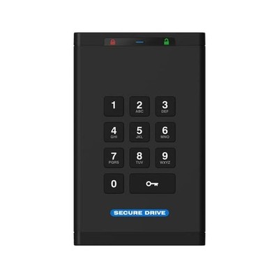 SecureData SecureDrive KP 2TB Hardware Encrypted USB 3.0 External Drive FIPS ...