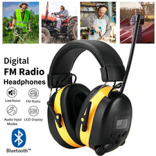 Digital Bluetooth FM Radio Headphones Ear Protection Safety Ear Muffs Electronic