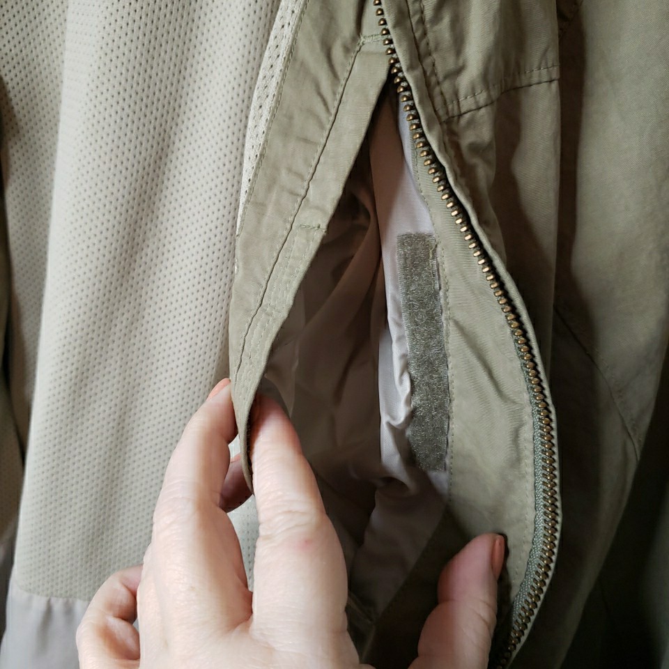 Columbia Mens Large Windbreaker Jacket Boxy Full Zip Mesh Lined Military GREEN thumbnail 11