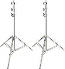 NEEWER 2PCS Light Stand Kit, 79"/200cm Stainless Steel Heavy Duty Tripod