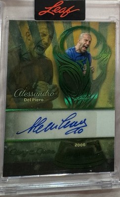 Leaf Glory of the Game 2006 Alessandro Del Piero CU-AD1 Cup Champions Auto