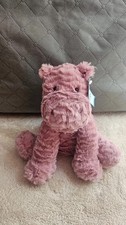 Rare Retired Jellycat Fuddlewuddle FWHIP Hippo Pink Soft Toy